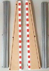 Scalextric, Randstreifen 35cm 'Beginn-Ende', 2 Stk.