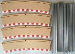 Scalextric, Au�enrandstreifen f�r Kurve 4,  4 Stk.