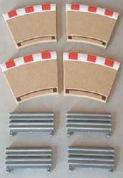 Scalextric, Innenrandstreifen f�r halbe Kurve 2,  4 Stk.