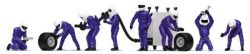Scalextric 1/32, Boxencrew blau, 8 Figuren