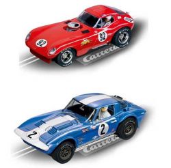 Carrera Digital 1/24, Cheetah '66 (rot) + Corvette '64
