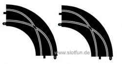 Scalextric, Spurwechsler (Radius 2), 2 Stk.,