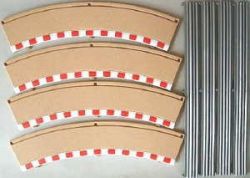 Scalextric Au�enrandstreifen, f. Kurve 2, 4 Stk.