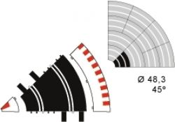 Ninco 10106 , Kurve Radius 1 (45 Grad), 1 Stk.