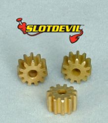 Slotdevil, Motorritzel 11z (6.5 x 4mm), Messing, 3 Stk