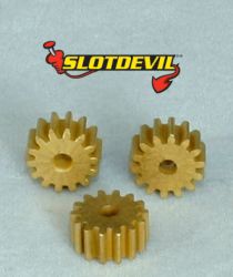 Slotdevil, Motorritzel 14z (8.0 x 4mm), Superglide, 3 Stk.