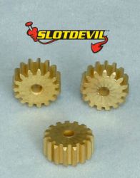 Slotdevil, Motorritzel 15z (8.5 x 4mm), Messing, 3 Stk