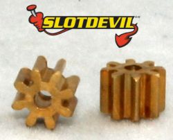 Slotdevil, Motorritzel  8z (5mm fr 1.5mm), Messing, 2 Stk.