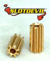 Slotdevil, Motorritzel  8z (5.0 x 10mm), Messing, 2 Stk