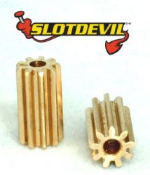 Slotdevil, Motorritzel  9z (5.5 x 10mm), Messing, 2 Stk