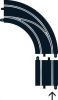 Scalextric Sport-Digital, Spurwechsler Kurve, 1 Stk.