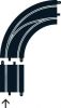 Scalextric Sport-Digital, Spurwechsler Kurve, 1 Stk.