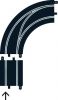 Scalextric Sport-Digital, Spurwechsler Kurve, 1 Stk.