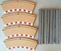 Scalextric, Au�enrandstreifen f�r Kurve 1,   4 Stk.