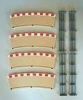 Scalextric, Innenrandstreifen f�r Kurve 4,  4 Stk.