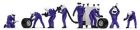 Scalextric 1/32, Boxencrew blau, 8 Figuren