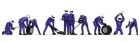 Scalextric 1/32, Boxencrew blau, 10 Figuren