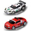 Carrera Evo 1/32,  Audi R8 + Chevrolet Corvette C6R