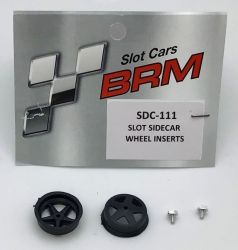BRM, Sidecar 1:18, Felgeneinsätze hi. schwarz, 2 Stk.,SDC111