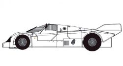 BRM 1/24, Porsche 962C, Bausatz 'White Kit', BRM190