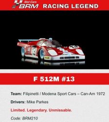 BRM 1/24, 512M, Nr.13, Riverside 1972, BRM210