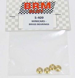 BRM 1/24, Achslager Messing 'Minicars' 6 x 3mm, 2 Stk.