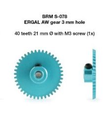 BRM, Schrägzahnrad 40z (Ø21.0mm) Alu, 1 Stk., S-078