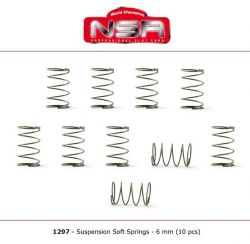 NSR, Formula 86/89, Fahrwerks-Federn, weich/6mm, 10 Stk.