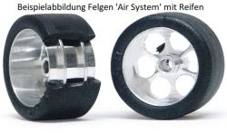 NSR, Alu-Felgen, Ø17x10mm f. Achsen Ø2,36mm, 2 Stk.