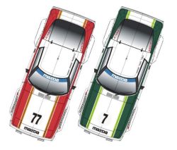 RevoSlot 1/32, Mazda RX-7, Nr.7+77, Daytona 1977, RS0280