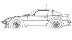 RevoSlot 1/32, Mazda RX-7, Bausatz White Kit, Typ A, RS0282A