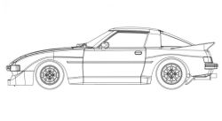 RevoSlot 1/32, Mazda RX-7, Bausatz White Kit, Typ B, RS0282B