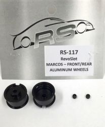 RevoSlot 1/32, Alu-Felgen 16,5 x 9,3mm (schwarz), 2 Stk