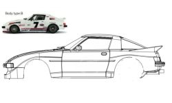 RevoSlot, Karosserie-Bausatz 'Typ B', Mazda RX-7, RS510B