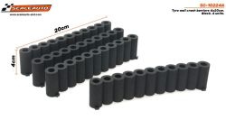 Scaleauto, Reifenstapel schwarz, 4 Stk., SC-10224A