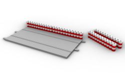 Scaleauto, Reifenstapel rot-weiß, 4 Stk., SC-10224A