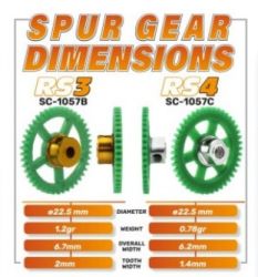 Scaleauto, Spurzahnrad, 40z (21mm) RS-4, 1 Stk., SC-1052C