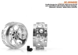 Scaleauto 1/32, Alu-Felge Ø16.5 x 8.5mm, 2 Stk., SC-4046D25