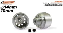 Scaleauto 1/32, Alu-Felge Ø14.0x10mm, 2 Stk., SC-4083F25