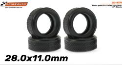 Scaleauto 1/24, Reifen Ø28 x 11mm, 4 Stk., SC-4771