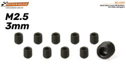 Scaleauto, M2.5 x 3mm, Madenschraube, 10 Stk.