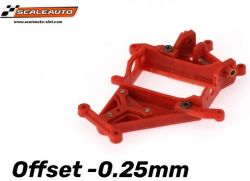 Scaleauto, Motorhalter RT-3 EVO AW, extra hart, Offset -1mm