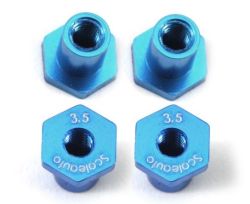 Scaleauto 1/24, T-Hülsen M2 (Höhe: 3.5mm), 4 Stk., SC-8170H