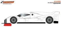 Scaleauto 1/32, McL GTR Hypercar, 'White Kit', SC-A61M01