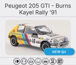 SCX 1/32, Peugeot 205 GTI, Kayel Rally '91, U10651
