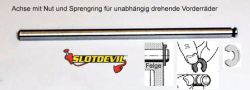 Slotdevil, Achse medium 3 x 70mm, 1 Stk., Nut/Sprengring