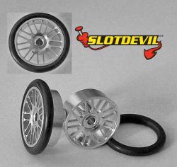 Slotdevil, Flachfelge BBS, 21x8mm, m. O-Ring 27.4mm, 2 Stk.