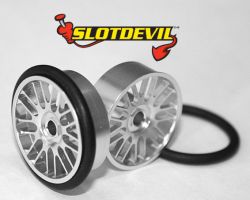 Slotdevil, Alu-Designfelge, 2 Stk., 21 x  8mm, mit