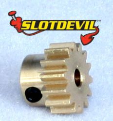 Slotdevil, Motorritzel 13z, Messing m. Verschraubung, 1 Stk.