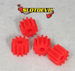 Slotdevil, Motorritzel Kunststoff 11z (6,28 x 5mm), 4 Stk